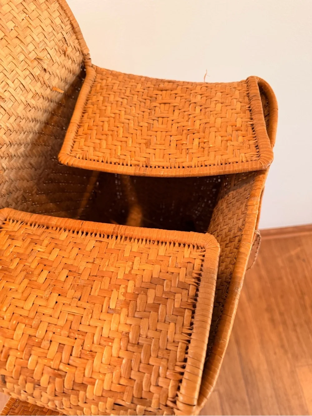 VINTAGE PASIKING HANDCRAFTED WOVEN RATTAN/BAMBOO BACKPACK PRIMITIVE